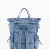 Large Denim Backpack