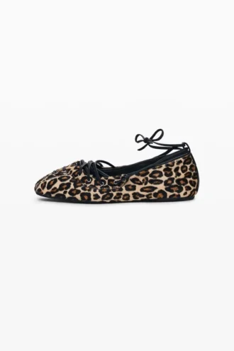 Leather Print Ballerina