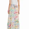 Long Combination Tulle Dress