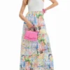 Long Combination Tulle Dress