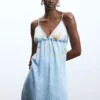 Long Denim Strappy Dress