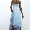 Long Denim Strappy Dress