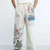 Long Floral Trousers