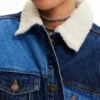 Long Padded Denim Jacket