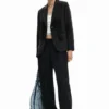 Long Pleated Trousers
