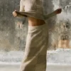 Long Ribbed Skirt