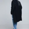 Long Striped Wool Coat