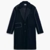 Long Striped Wool Coat