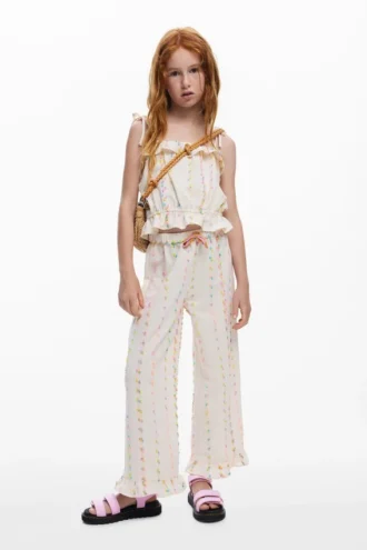 Long Trousers with Pompoms