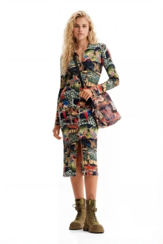 M. Christian Lacroix Tapestry Midi Dress