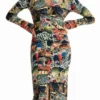 M. Christian Lacroix Tapestry Midi Dress