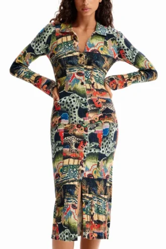 M. Christian Lacroix Tapestry Midi Dress