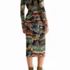 M. Christian Lacroix Tapestry Midi Dress