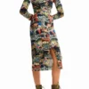 M. Christian Lacroix Tapestry Midi Dress