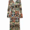 M. Christian Lacroix Tapestry Midi Dress