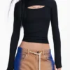 Maitrepierre Cutout Neckline T-Shirt