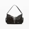 Medium Bag with Flower Appliques