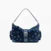 Medium Denim Floral Bag