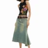 Mesh T-Shirt with Flowers