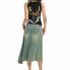 Mesh T-Shirt with Flowers