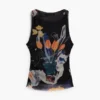 Mesh T-Shirt with Flowers