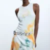 Metallic Flower Belt