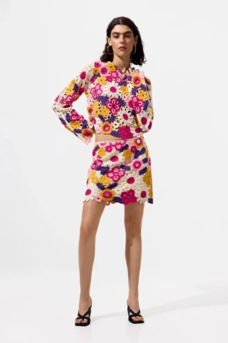Multicolor Crochet Sweater