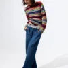 Multicolored Mottled Sweater