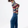 Multicolored Mottled Sweater