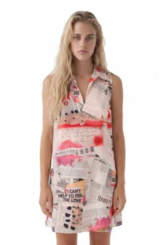 Newspaper Polo Dress