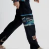 Oriental Printed Jeans