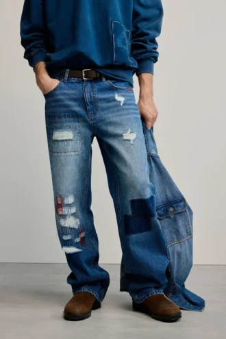 Patched Jeans