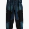 Patchwork Denim Trousers