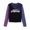 Patchwork Tulle T-Shirt with Message