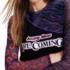 Patchwork Tulle T-Shirt with Message
