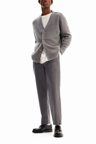 Plain Textured Cardigan
