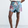 Printed Boxer Swimsuit
