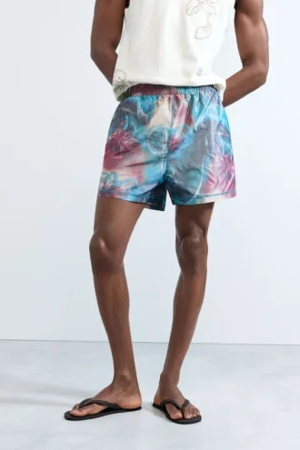 Printed Boxer Swimsuit