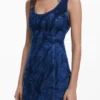 Printed Denim Dress