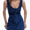 Printed Denim Dress