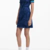 Printed Denim Dress