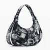 Printed Medium Bag with Buckles
