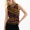 Printed Sleeveless Blouse