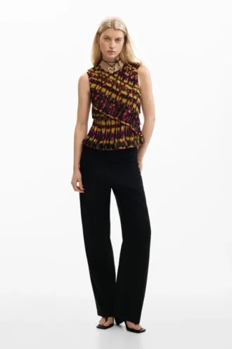 Printed Sleeveless Blouse