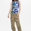 Printed Sleeveless Blouse