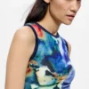 Printed Sleeveless Blouse