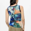 Printed Sleeveless Blouse