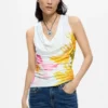Printed Sleeveless T-Shirt