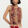 Printed Sleeveless T-Shirt
