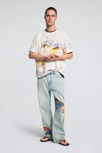 Printed T-Shirt with Drawings